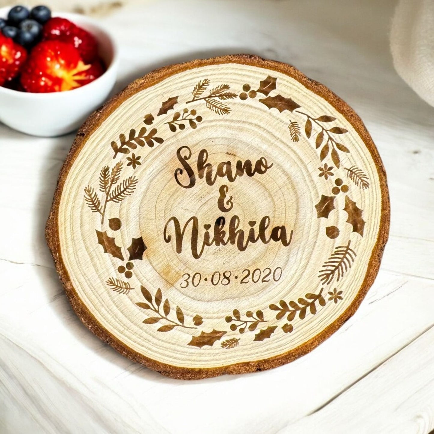 Rustic Personalized Wooden Coasters