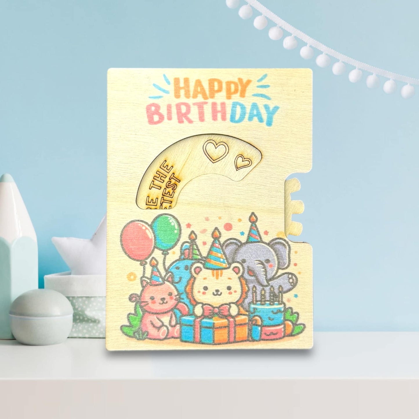 Animal Birthday Turnable Birthday Card