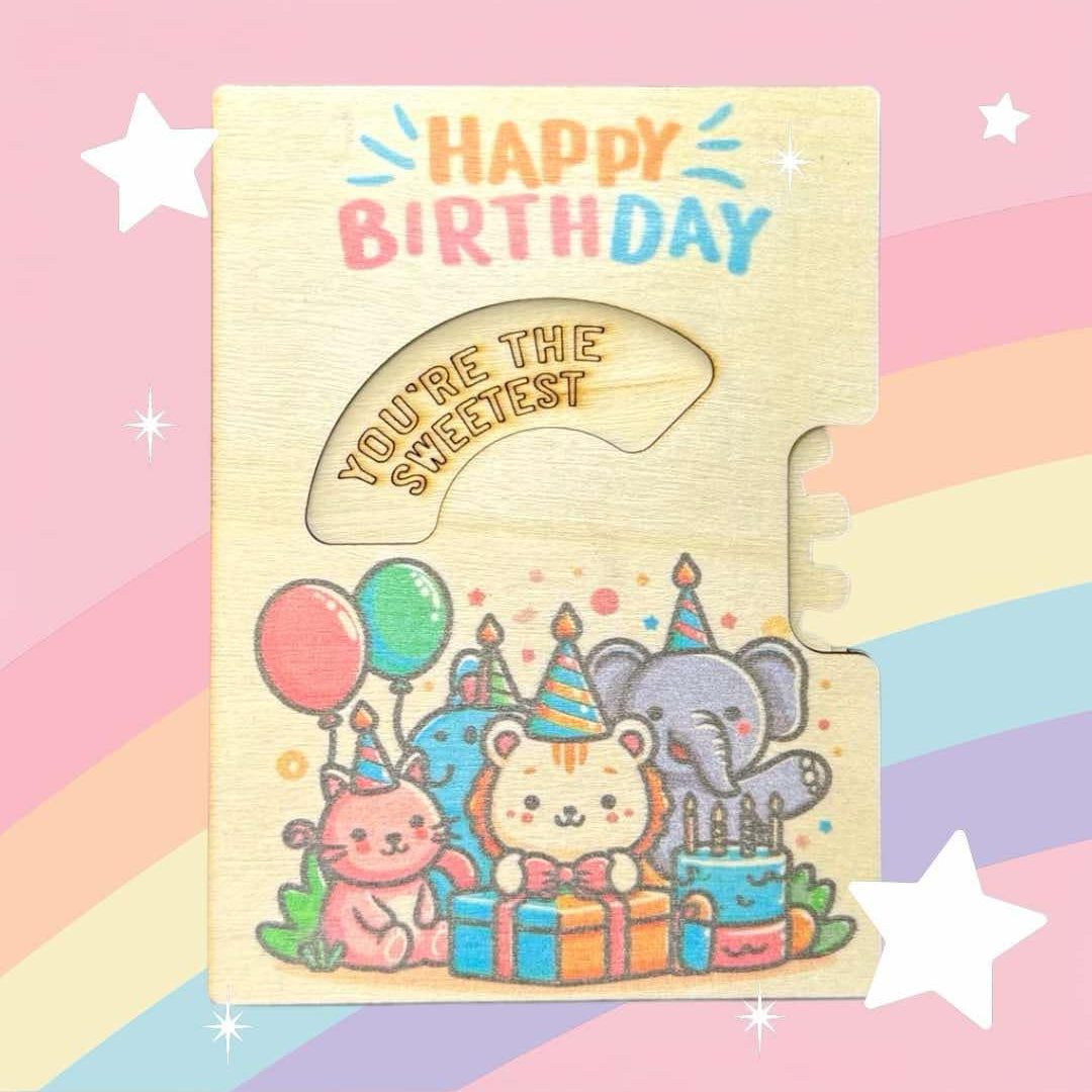 Animal Birthday Turnable Birthday Card