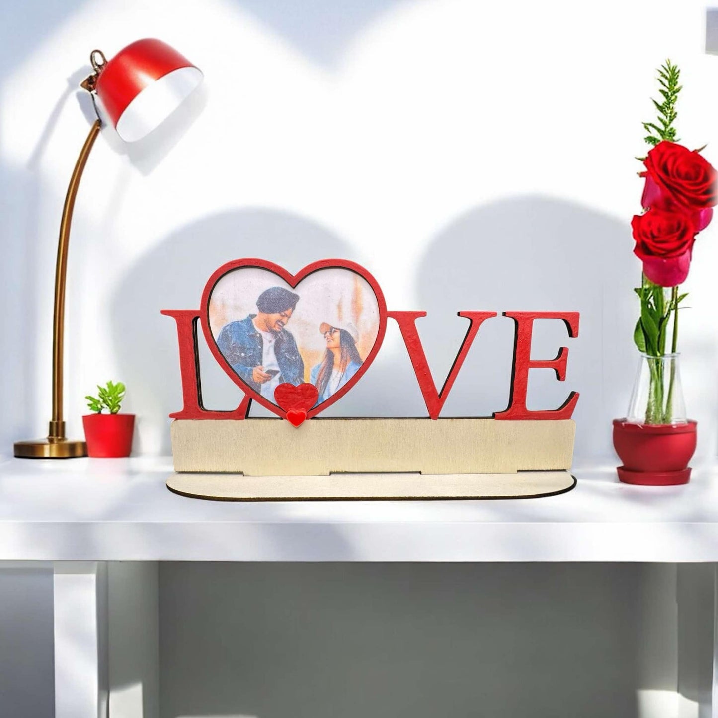 Love Photo Display with Heart Frame