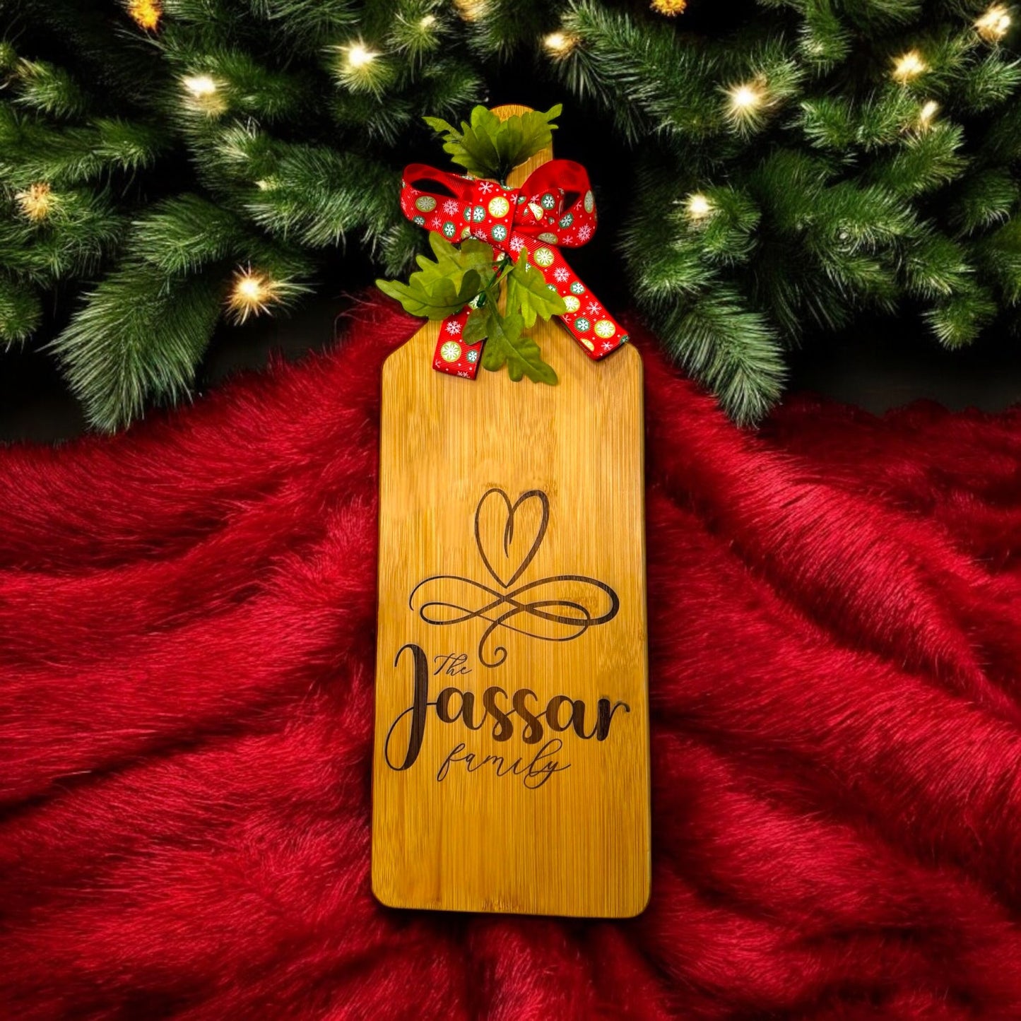 Family Name Heart Charcuterie Board