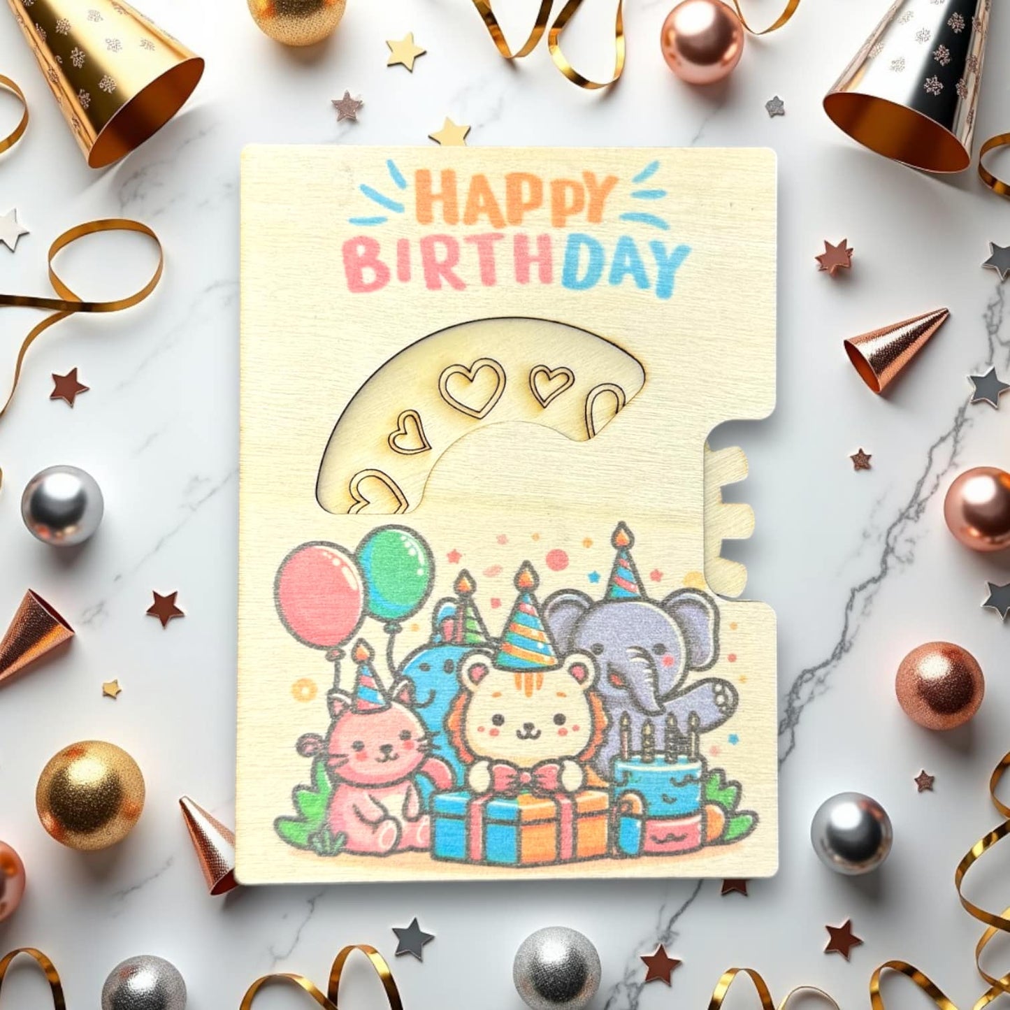 Animal Birthday Turnable Birthday Card