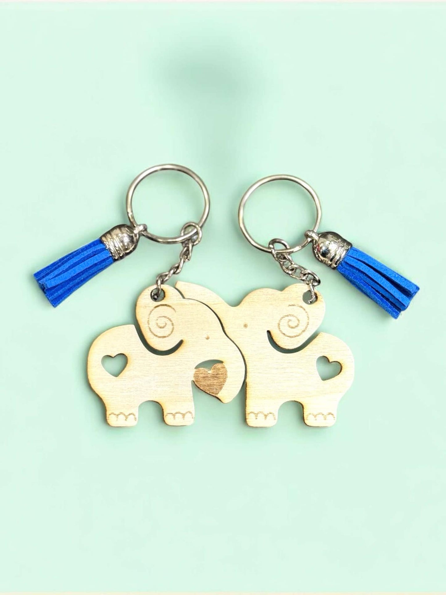 Elephant Couple Keychains