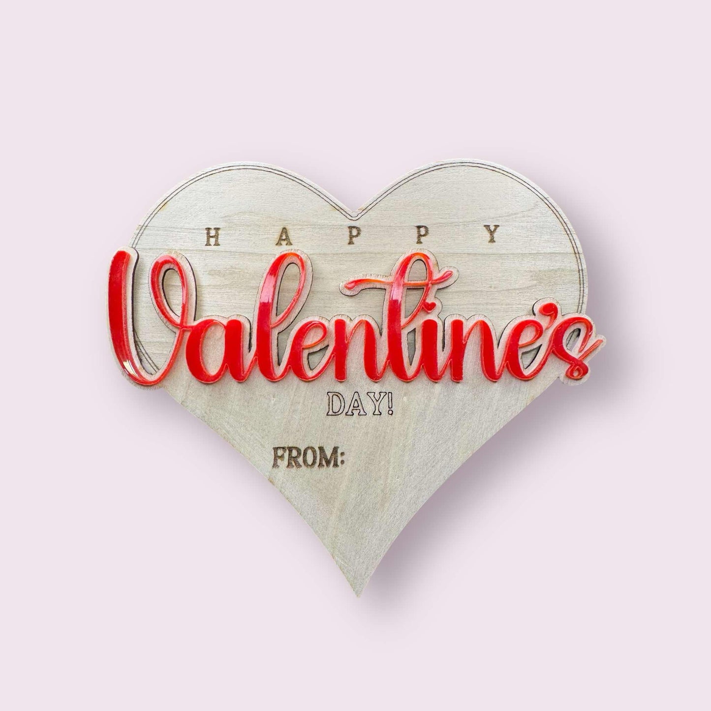 Rustic Happy Valentine's Day Gift Card Holder