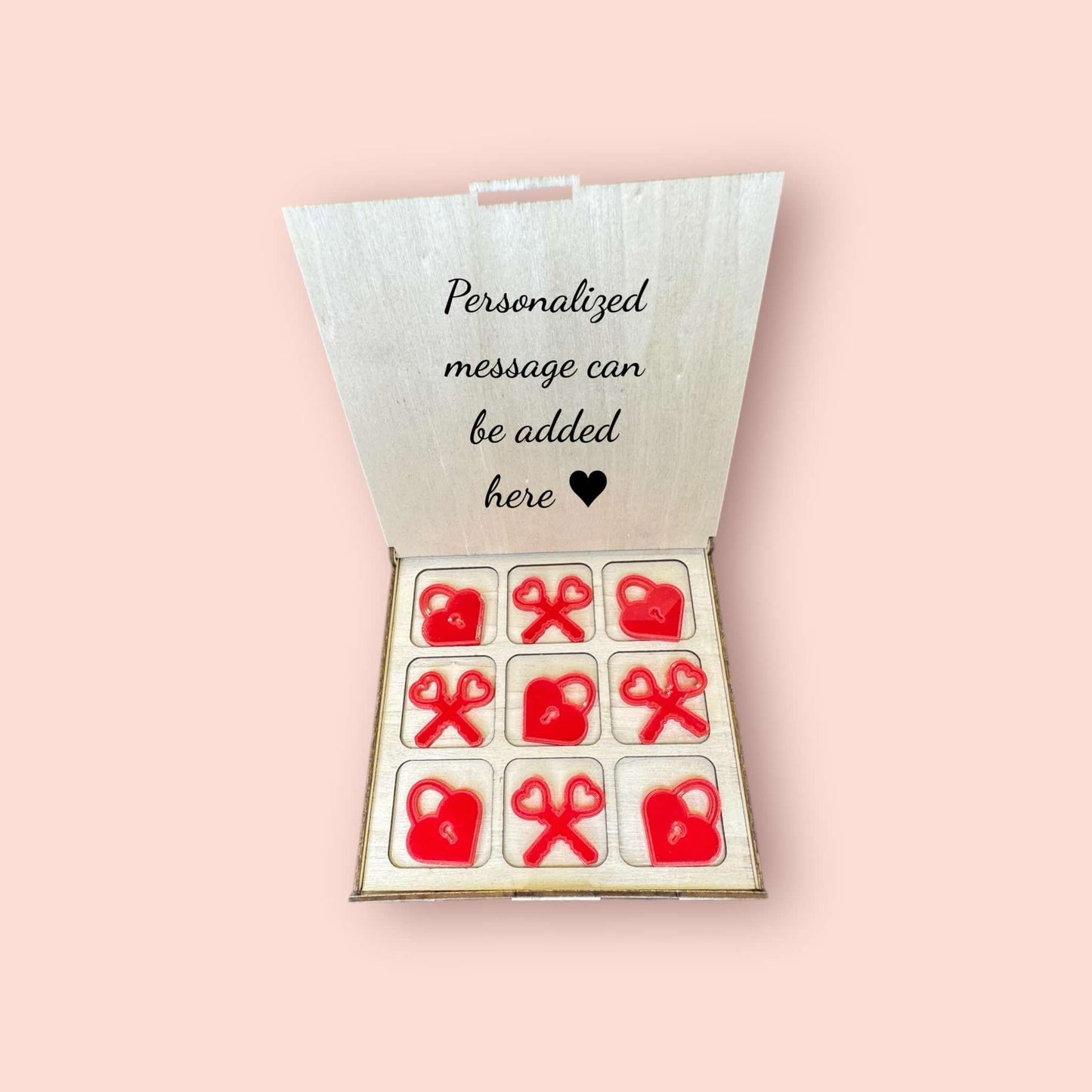 Heart Locks and Keys Tic Tac Toe Game