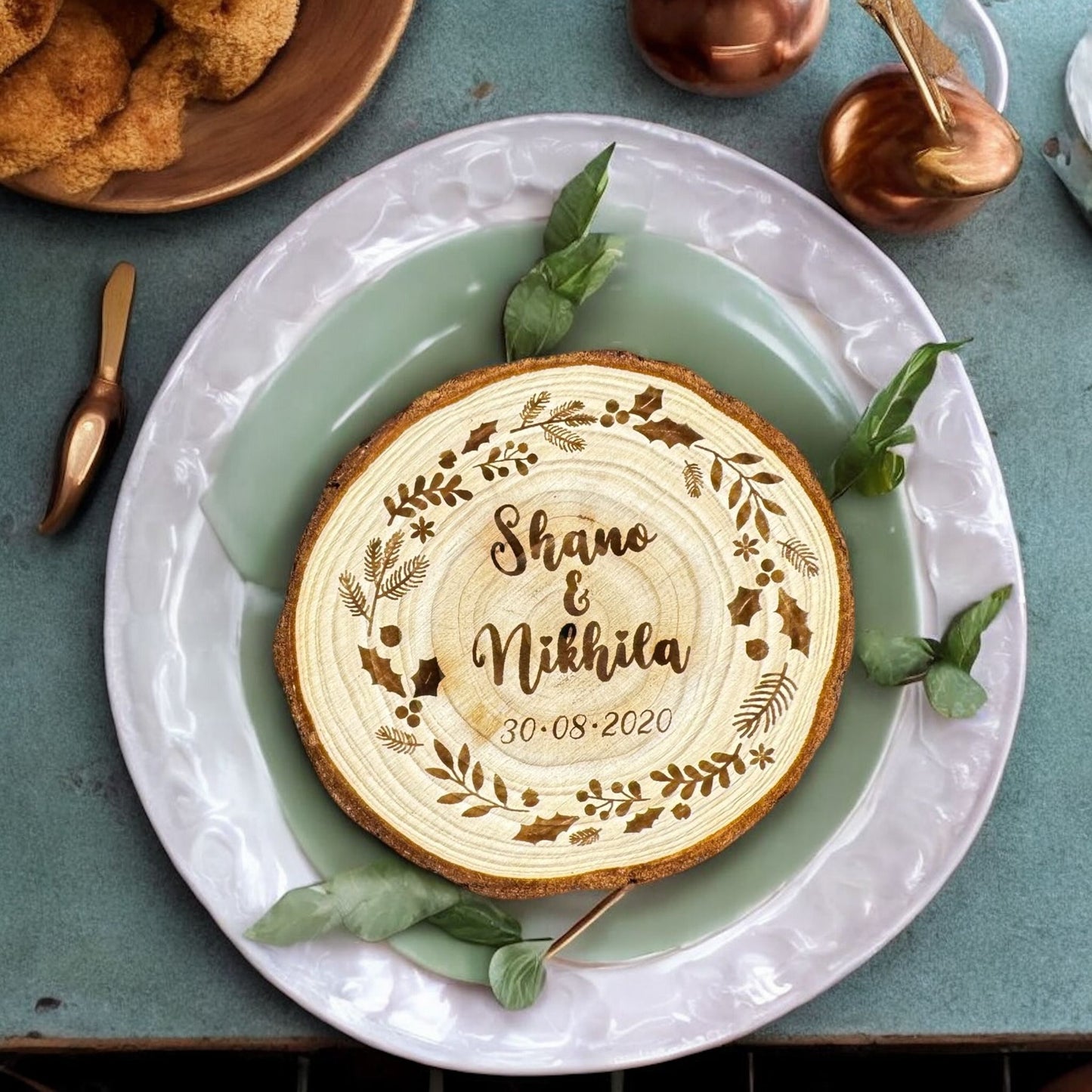 Rustic Personalized Wooden Coasters