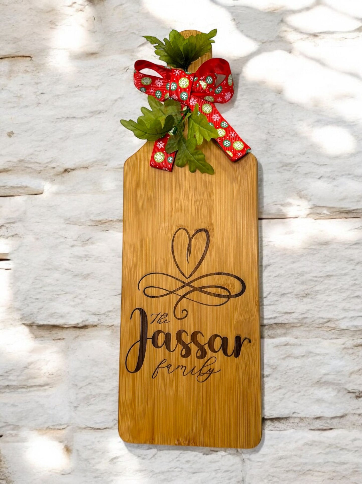 Family Name Heart Charcuterie Board