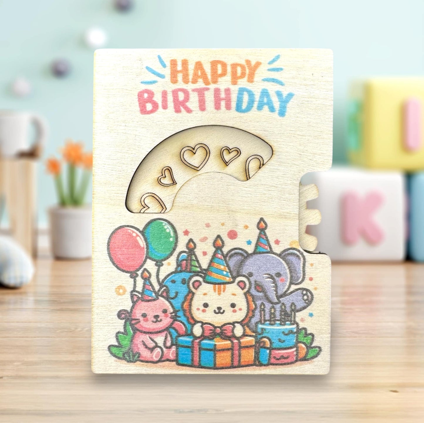 Animal Birthday Turnable Birthday Card