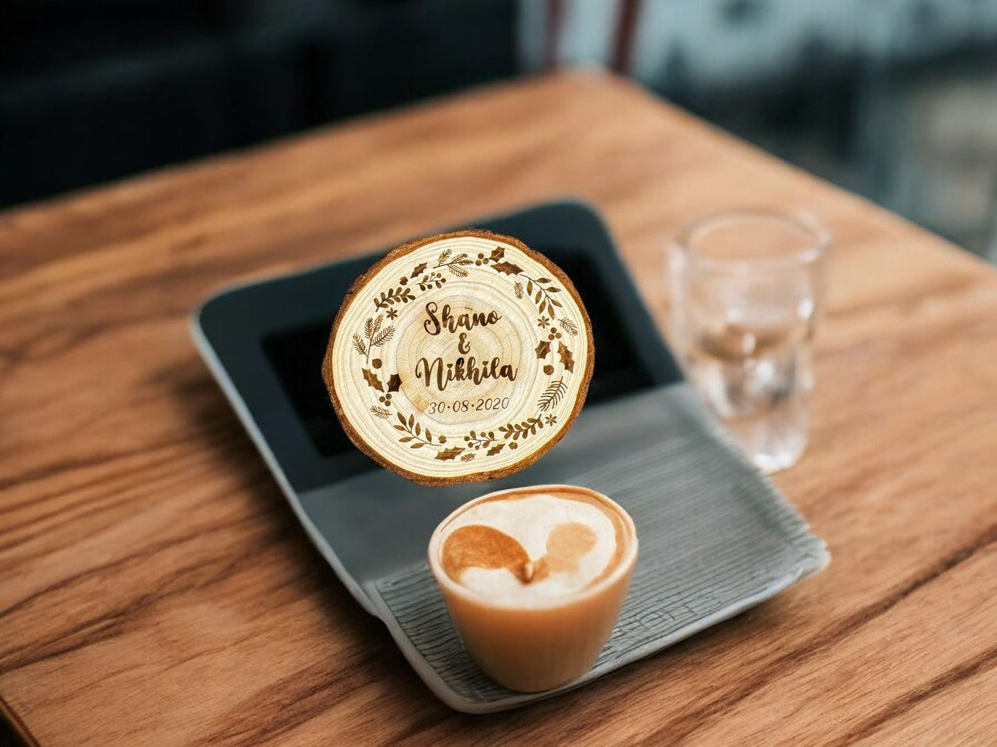 Rustic Personalized Wooden Coasters