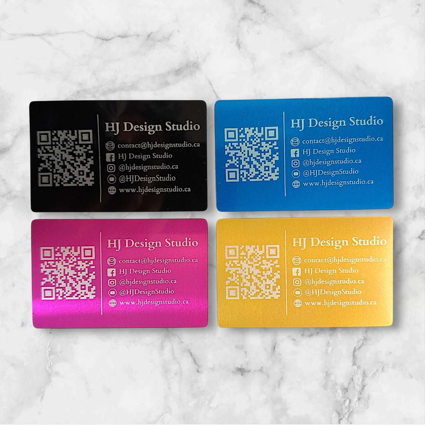 Premium Engraved Metal Business Cards