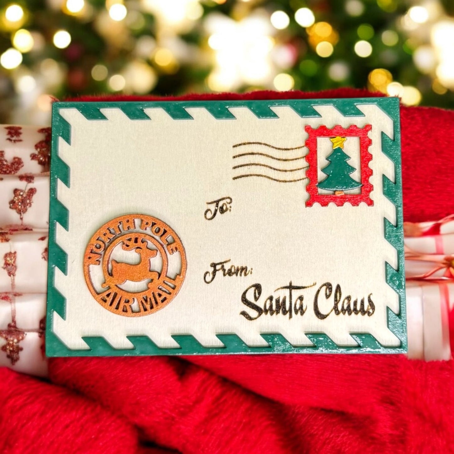 Santa Mail Postage Gift Card Holder