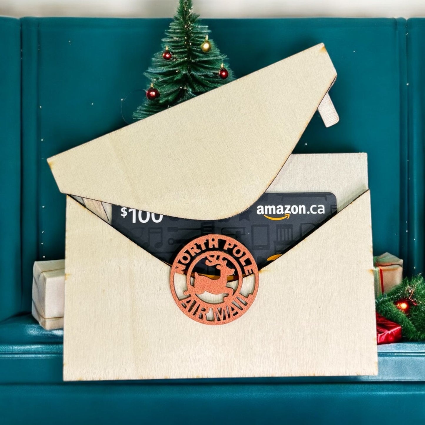 Santa Mail Postage Gift Card Holder