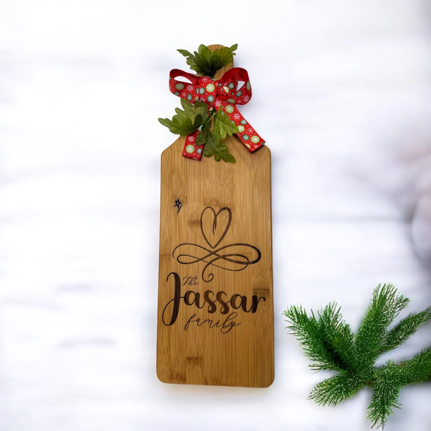 Family Name Heart Charcuterie Board
