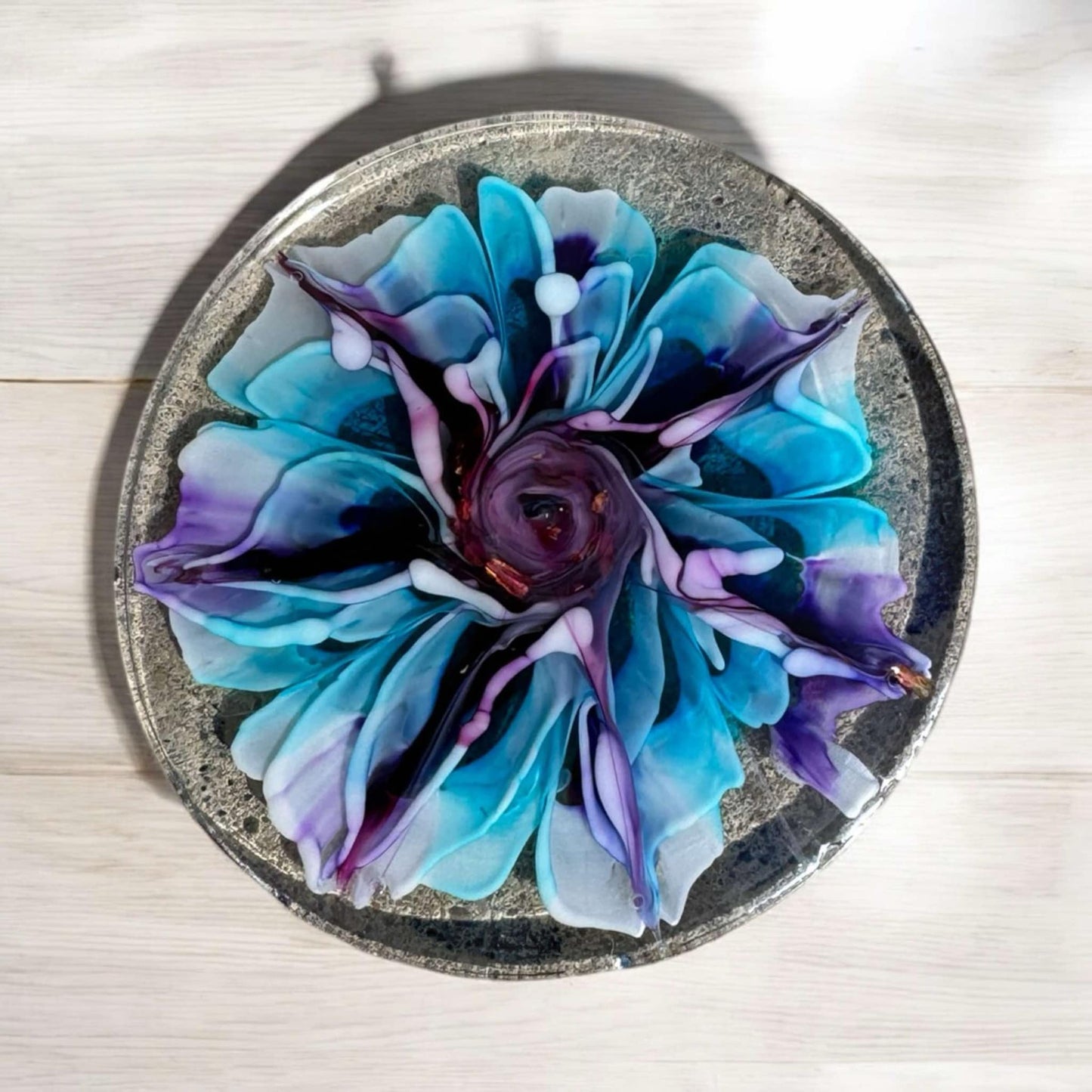Serene Floral Bloom Resin Coaster