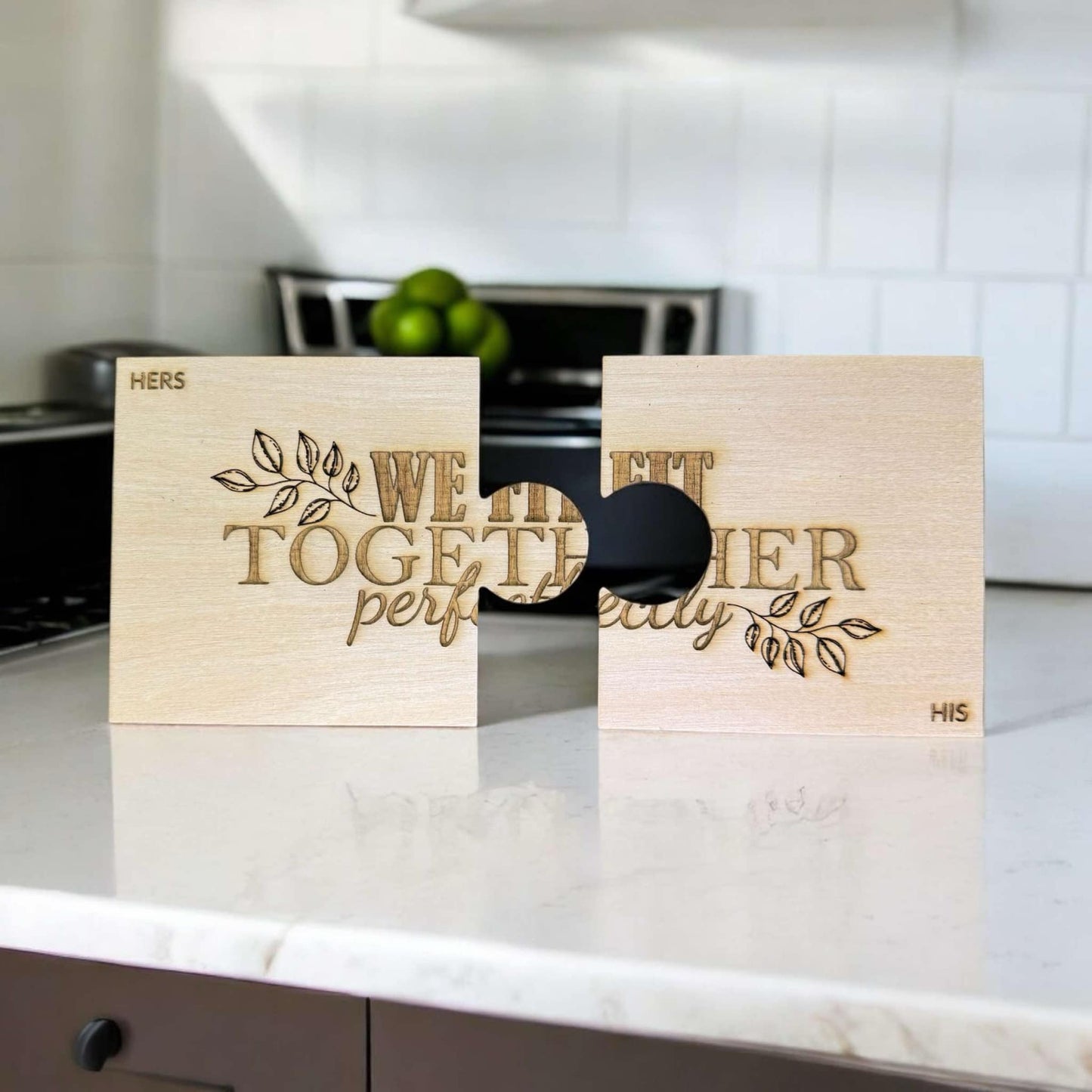 We Fit Together Perfectly Puzzle Coasters Set