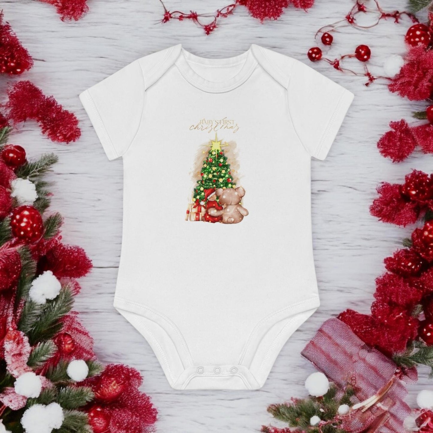 A Cute First Christmas Onesie