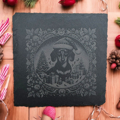 Holiday Dachshund Coaster