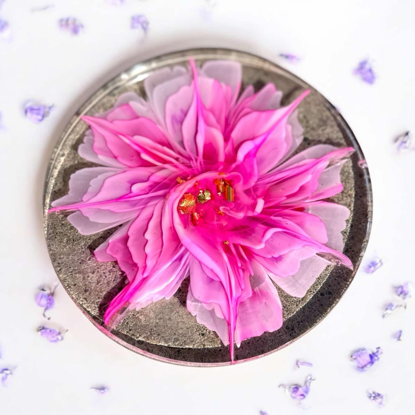Pink Quartz Petal Coaster