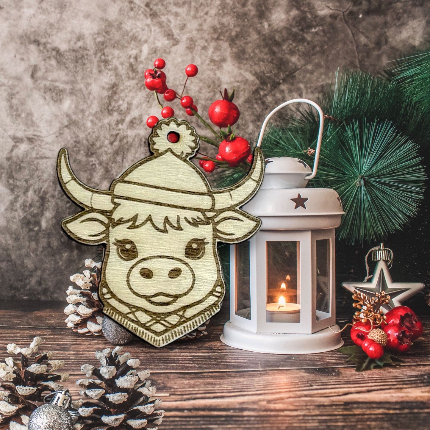 Highland Cow Ornament (Single)