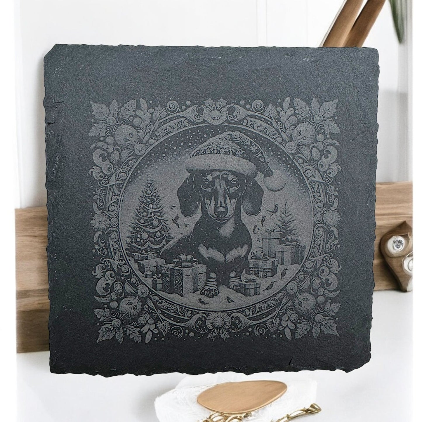 Holiday Dachshund Coaster