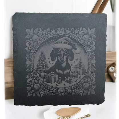 Holiday Dachshund Coaster