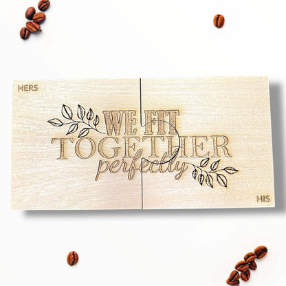 We Fit Together Perfectly Puzzle Coasters Set