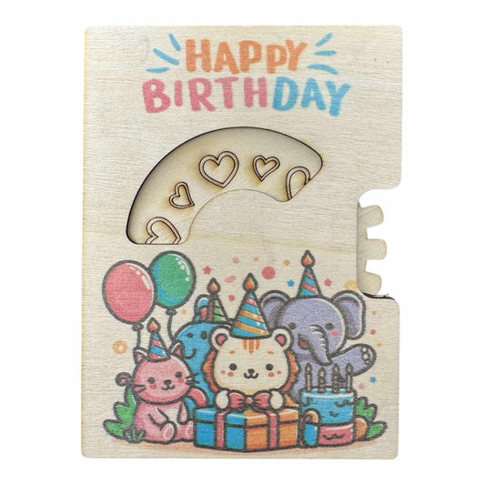 Animal Birthday Turnable Birthday Card