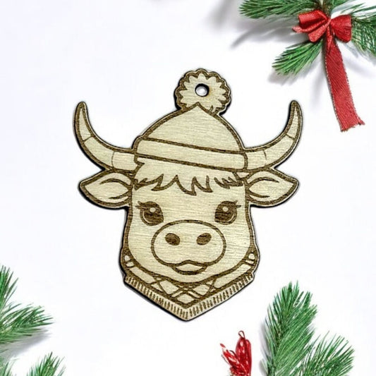 Highland Cow Ornament (Single)