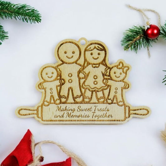 Gingerbread Family Ornament (Single)