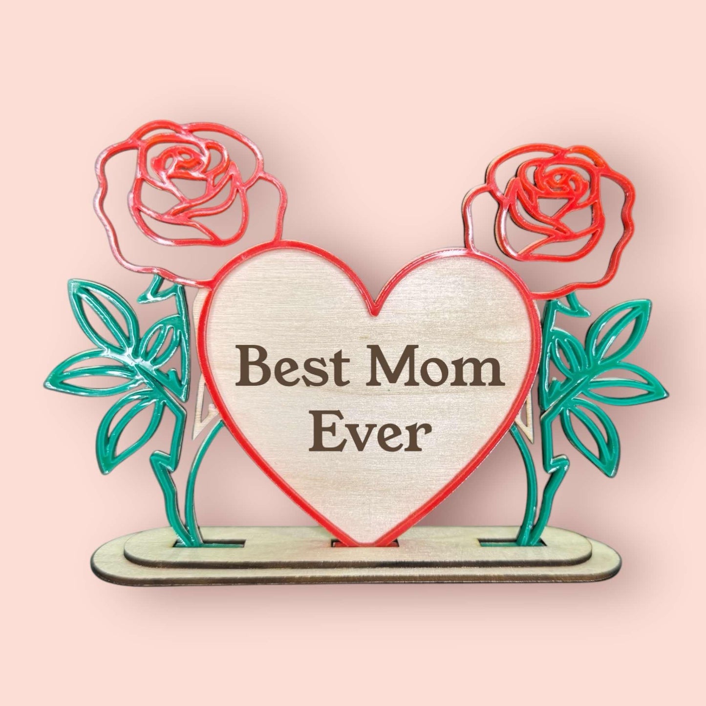 Double Rose Heart Frame