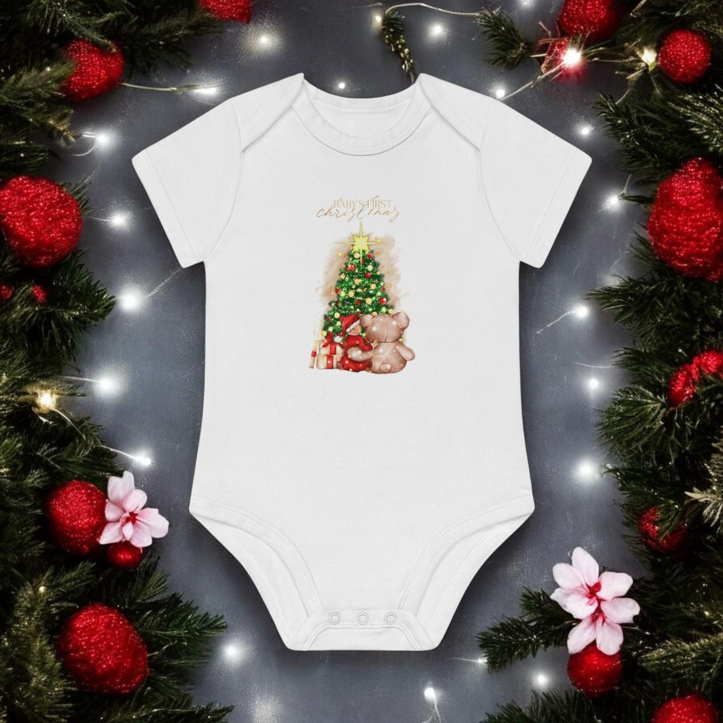 A Cute First Christmas Onesie
