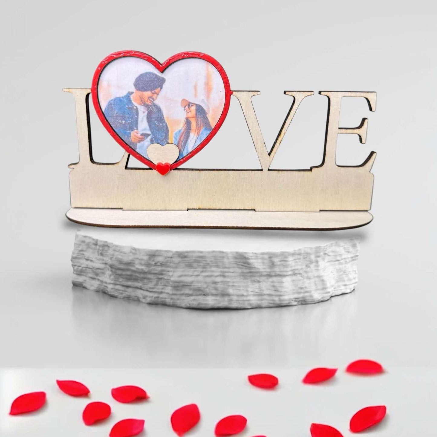 Love Photo Display with Heart Frame
