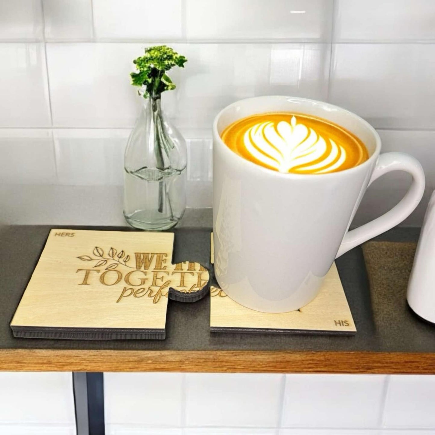 We Fit Together Perfectly Puzzle Coasters Set