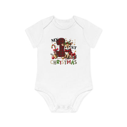 First Christmas Plaid Onesie