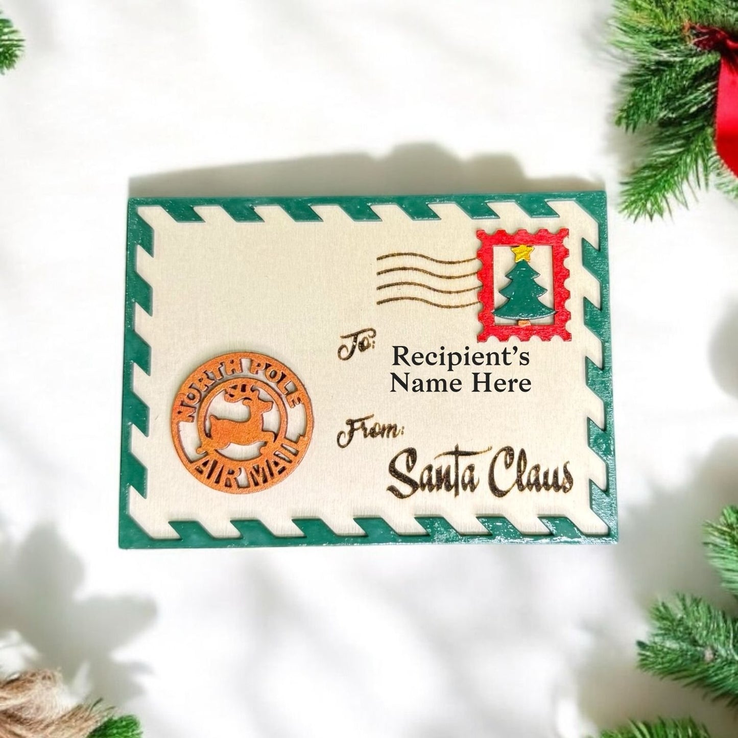 Santa Mail Postage Gift Card Holder