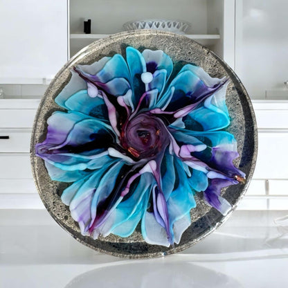 Serene Floral Bloom Resin Coaster
