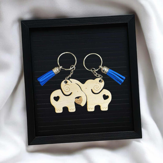 Elephant Couple Keychains