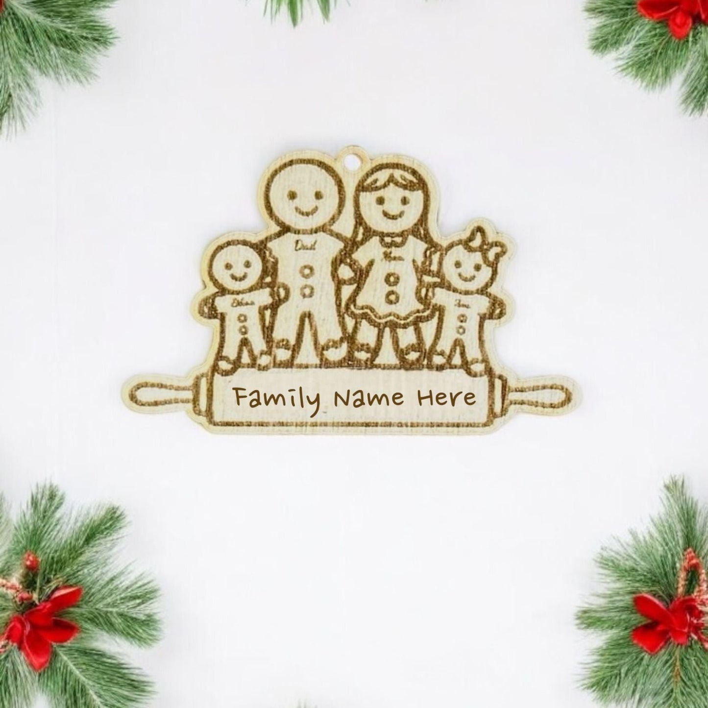 Gingerbread Family Ornament (Single)