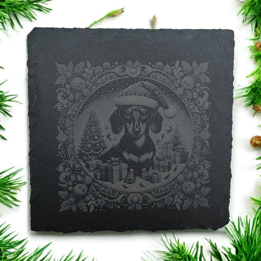Holiday Dachshund Coaster