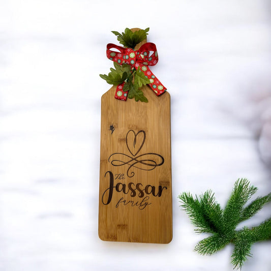 Family Name Heart Charcuterie Board