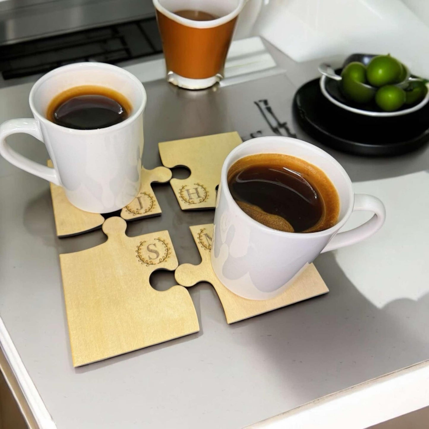 Jigsaw Puzzle Coaster Set (Set of 4)