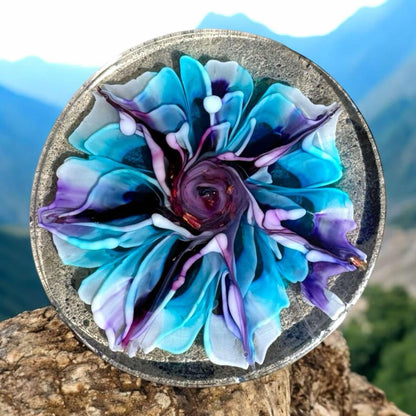 Serene Floral Bloom Resin Coaster