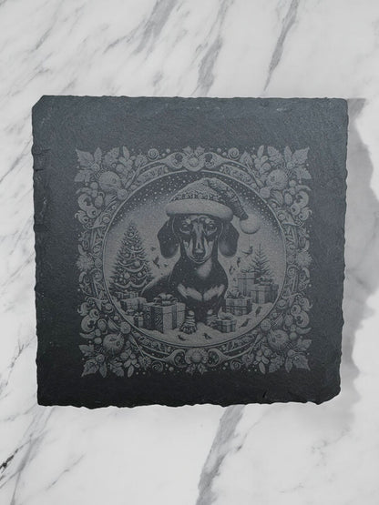 Holiday Dachshund Coaster